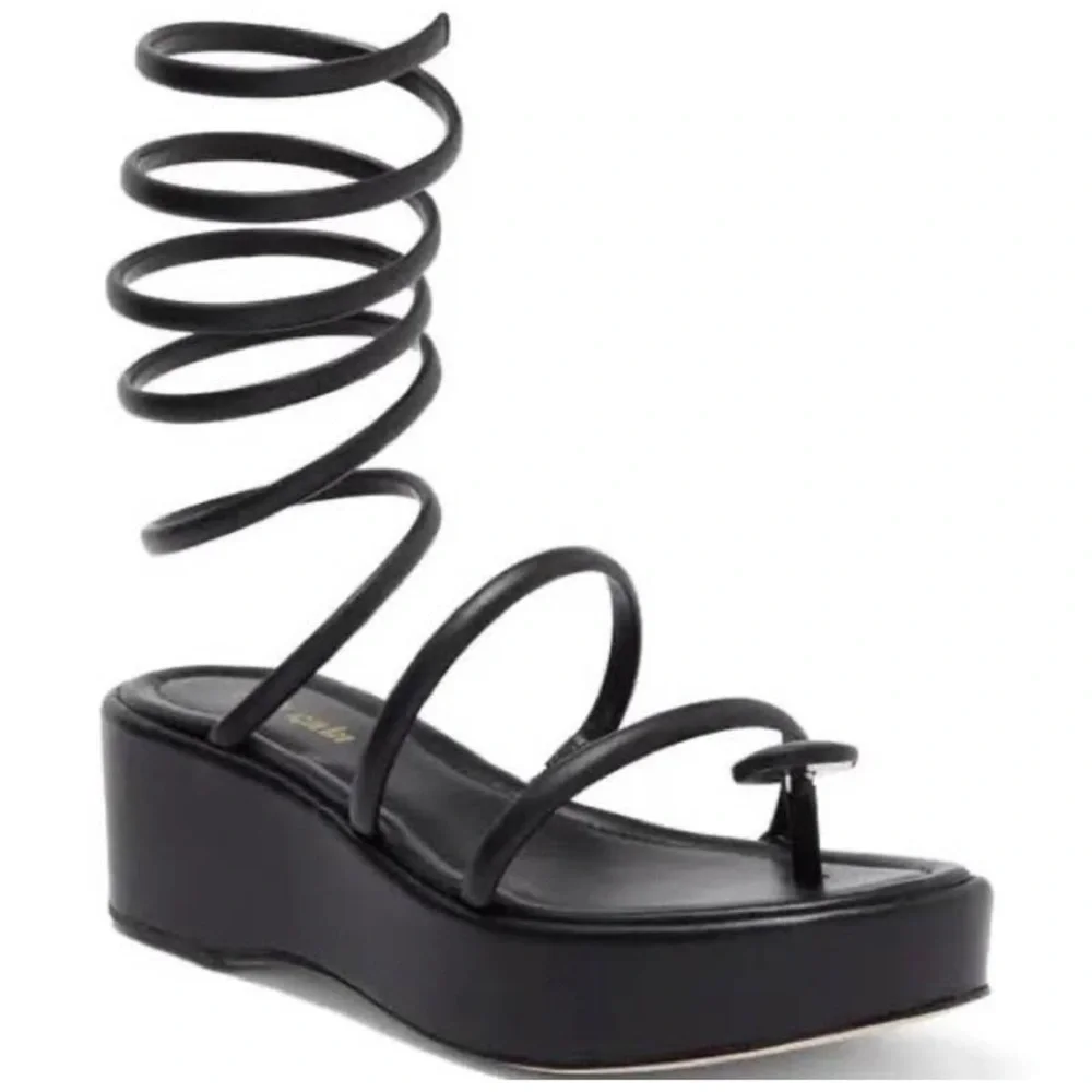 Cult Gaia Alba platform sandal black